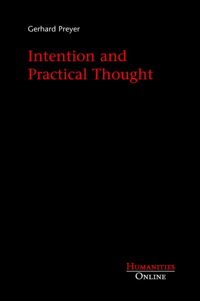 Couverture : Intention and Practical Thought
