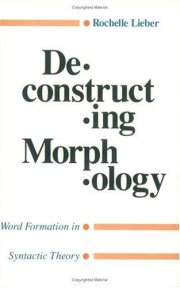 Couverture : Deconstructing morphology