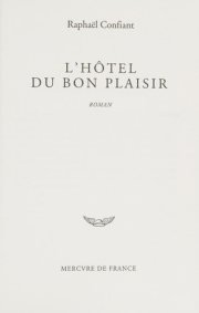 Couverture : L'hôtel du bon plaisir