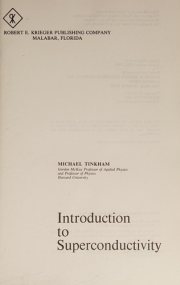 Couverture : Introduction to superconductivity