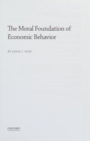 Couverture : The Moral Foundation of Economic Behavior