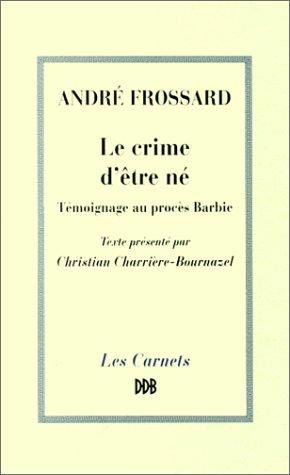 Couverture : Le crime d'être né
