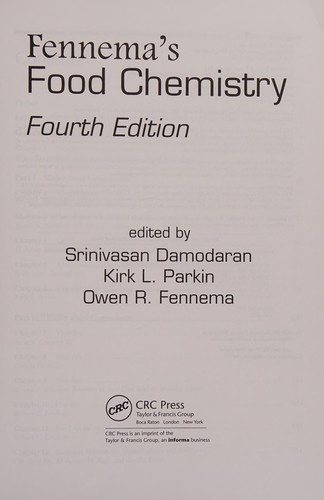 Couverture : Fennema's food chemistry