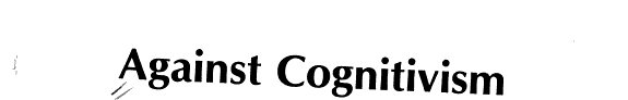 Couverture : Against Cognitivism