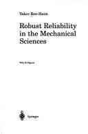 Couverture : Robust reliability in the mechanical sciences