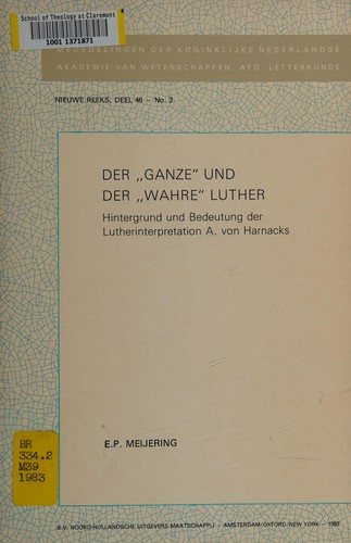 Couverture : Der "ganze" und der "wahre" Luther