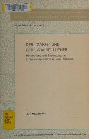 Couverture : Der "ganze" und der "wahre" Luther