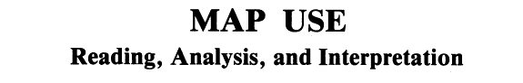 Couverture : Map use