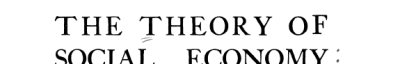 Couverture : Theory of Social Economy