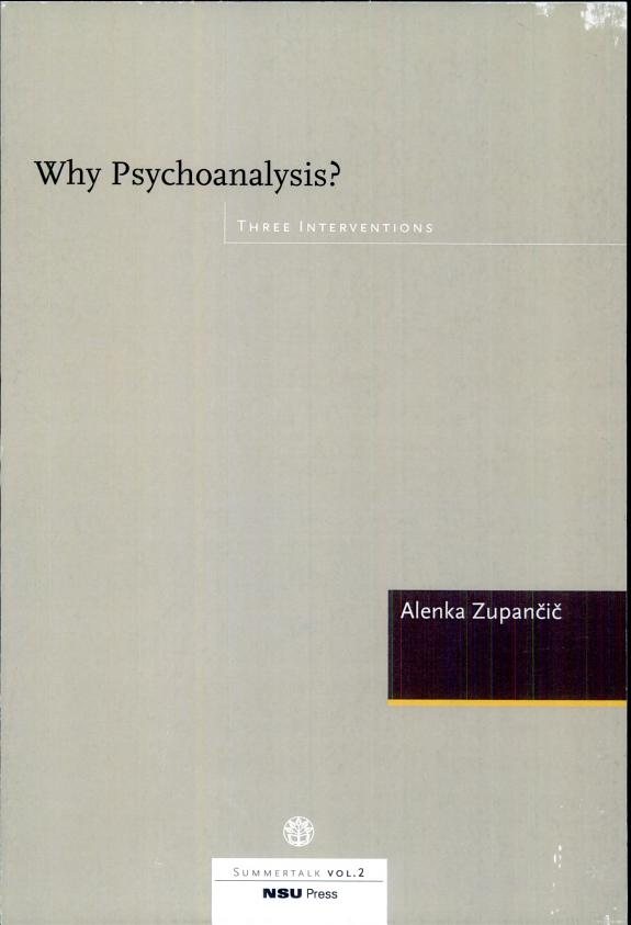 Couverture : Why Psychoanalysis?