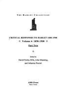 Couverture : Critical Responses to Hamlet, 1600-1900 Vol. 4