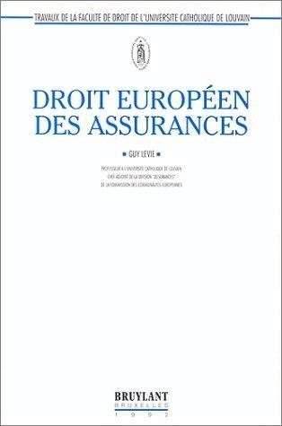 Couverture : Droit européen des assurances