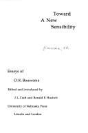 Couverture : Toward a new sensibility