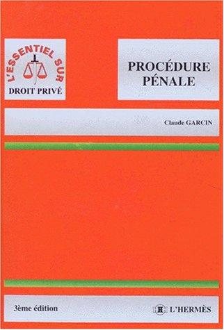 Couverture : Procedure pénale