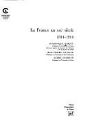 Couverture : La France au XIXe siècle, 1814-1914