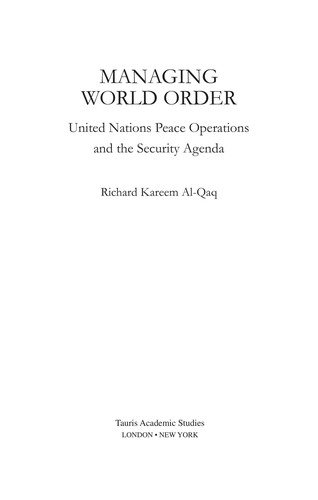 Couverture : Managing world order