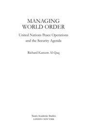 Couverture : Managing world order