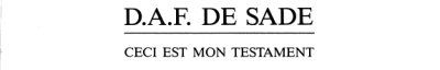 Couverture : Ceci est mon testament