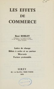 Couverture : Les effets de commerce