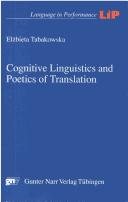 Couverture : Cognitive linguistics and poetics of translation