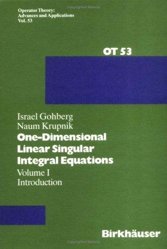 Couverture : One-dimensional linear singular integral equations