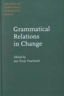 Couverture : Grammatical relations in change