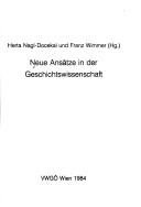 Couverture : Neue Ansätze in der Geschichtswissenschaft