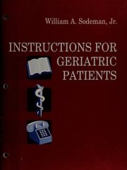 Couverture : Instructions for geriatric patients
