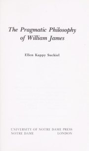 Couverture : The pragmatic philosophy of William James