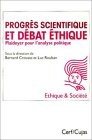 Couverture : Progrès scientifique et débat éthique