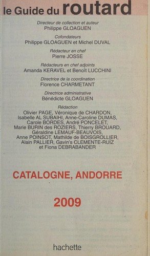 Couverture : Catalogne, Andorre 2009