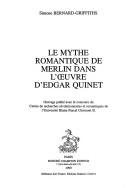 Couverture : Le mythe romantique de Merlin dans l'oeuvre d'Edgar Quinet