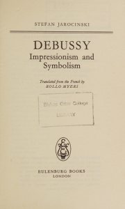 Couverture : Debussy