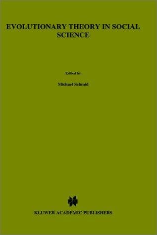 Couverture : Evolutionary theory in social science