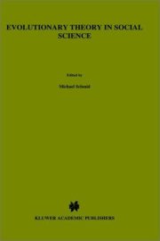Couverture : Evolutionary theory in social science