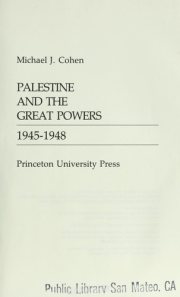 Couverture : Palestine and the Great Powers, 1945-1948