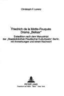 Couverture : Friedrich de la Motte-Fouqués Drama "Belisar".