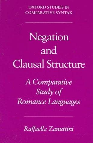 Couverture : Negation and clausal structure