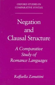 Couverture : Negation and clausal structure