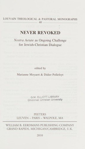 Couverture : Never revoked