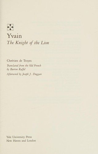 Couverture : Yvain, the Knight of the Lion