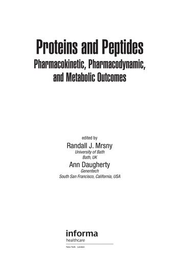 Couverture : Proteins and peptides