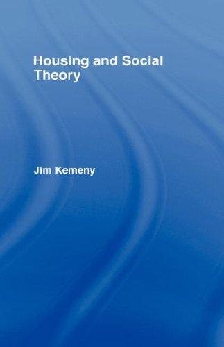 Couverture : Housing and social theory
