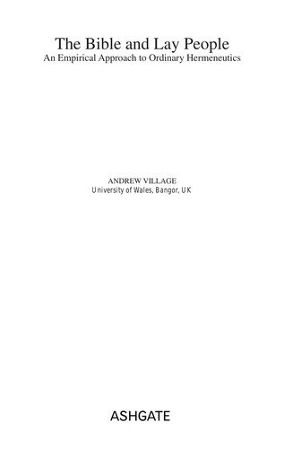 Couverture : The Bible and Lay People