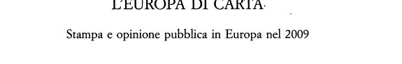 Couverture : L'Europa di carta