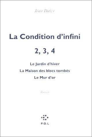 Couverture : La Condition d'infini