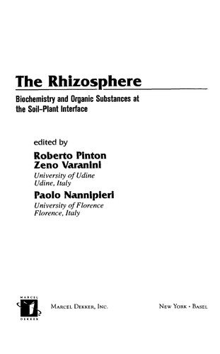 Couverture : The rhizosphere