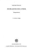 Couverture : Horazische Lyrik