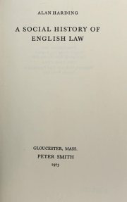 Couverture : A social history of English law