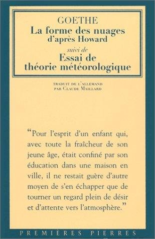 Couverture : La Forme des nuages d'après Howard suivi de "Essai de théorie météorologique"